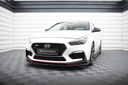 Cup Spoilerlippe Front Ansatz V.5 passend für Hyundai I30 N Mk3 Hatchback/ Fastback schwarz Hochglanz