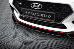 Cup Spoilerlippe Front Ansatz V.5 passend für Hyundai I30 N Mk3 Hatchback/ Fastback schwarz Hochglanz