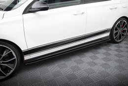 Seitenschweller Ansatz Cup Leisten V.4 passend für Hyundai I30 N Mk3 / Mk3 FL Hatchback/ Fastback schwarz Hochglanz