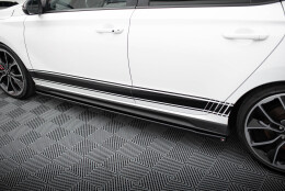 Seitenschweller Ansatz Cup Leisten V.4 passend für Hyundai I30 N Mk3 / Mk3 FL Hatchback/ Fastback schwarz Hochglanz