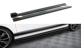 Seitenschweller Ansatz Cup Leisten für V.5 Hyundai I30 N / N-Line Hatchback / Fastback Mk3 / Mk3 Facelift schwarz Hochglanz