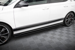 Seitenschweller Ansatz Cup Leisten V.5 passend für Hyundai I30 N Mk3 / Mk3 FL Hatchback/ Fastback schwarz Hochglanz