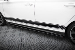 Street+ Seitenschweller Leisten V.5 passend für Hyundai I30 N / N-Line Hatchback / Fastback Mk3 / Mk3 FL schwarz Hochglanz