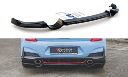 Mittlerer Cup Diffusor Heck Ansatz passend für Hyundai I30 N Mk3 Hatchback schwarz Hochglanz