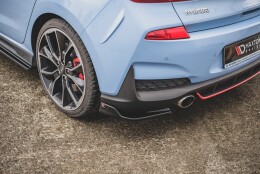 Heck Ansatz Flaps Diffusor V.3 passend für Hyundai I30 N Mk3 Hatchback schwarz Hochglanz