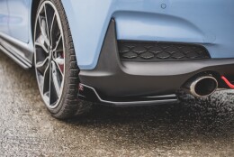 Heck Ansatz Flaps Diffusor V.3 passend für Hyundai I30 N Mk3 Hatchback schwarz Hochglanz