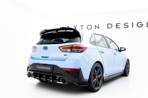 Heck Spoiler Aufsatz Abrisskante V.2 passend für Hyundai I30 N Hatchback Mk3 / Mk3 Facelift schwarz Hochglanz