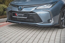 Cup Spoilerlippe Front Ansatz für Toyota Corolla XII Limo schwarz Hochglanz