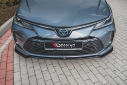 Cup Spoilerlippe Front Ansatz für Toyota Corolla XII Limo schwarz Hochglanz