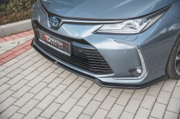 Cup Spoilerlippe Front Ansatz für Toyota Corolla XII Limousine  schwarz Hochglanz
