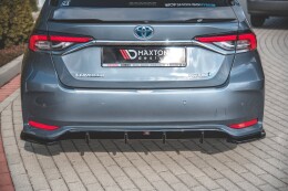 Heck Ansatz Flaps Diffusor für Toyota Corolla XII Limo schwarz Hochglanz