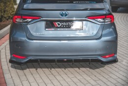 Heck Ansatz Flaps Diffusor passend für Toyota Corolla XII Limousine schwarz Hochglanz