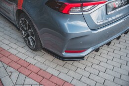 Heck Ansatz Flaps Diffusor passend für Toyota Corolla XII Limousine schwarz Hochglanz
