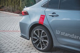 Heck Ansatz Flaps Diffusor passend für Toyota Corolla XII Limousine schwarz Hochglanz