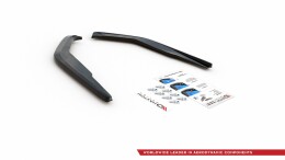Heck Ansatz Flaps Diffusor passend für Toyota Corolla XII Limousine schwarz Hochglanz