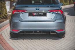 Heck Ansatz Diffusor für Toyota Corolla XII Limousine schwarz Hochglanz