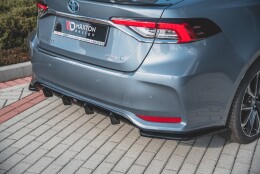 Heck Ansatz Diffusor passend für Toyota Corolla XII Limousine schwarz Hochglanz