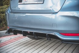 Heck Ansatz Diffusor passend für Toyota Corolla XII Limousine schwarz Hochglanz