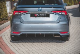 Heck Ansatz Diffusor passend für Toyota Corolla XII Limousine schwarz Hochglanz