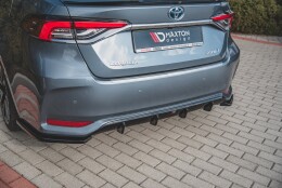 Heck Ansatz Diffusor passend für Toyota Corolla XII Limousine schwarz Hochglanz