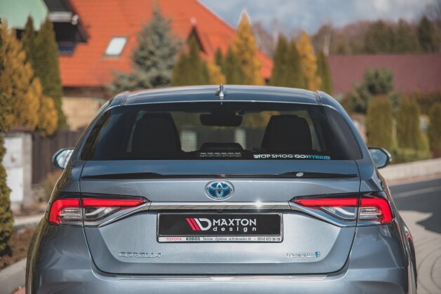 Heck Spoiler Aufsatz Abrisskante passend für Toyota Corolla XII Limousine schwarz Hochglanz