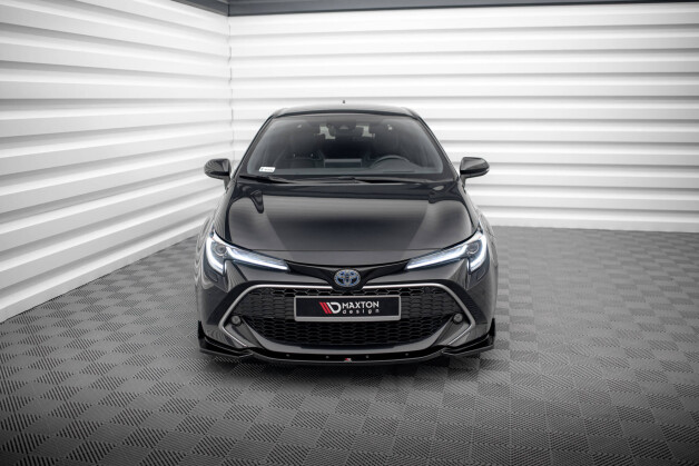 Cup Spoilerlippe Front Ansatz V.2 passend für Toyota Corolla XII Touring Sports/ Hatchback schwarz Hochglanz