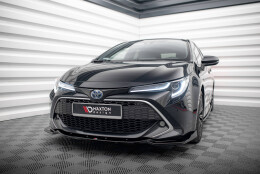 Street+ Spoilerlippe Front Ansatz V.2 passend für Toyota Corolla XII Touring Sports/ Hatchback schwarz Hochglanz