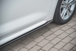 Seitenschweller Ansatz Cup Leisten für Toyota Corolla XII Touring Sports schwarz Hochglanz