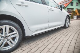 Seitenschweller Ansatz Cup Leisten passend für Toyota Corolla XII Touring Sports schwarz Hochglanz