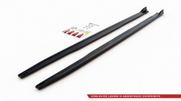 Seitenschweller Ansatz Cup Leisten passend für Toyota Corolla XII Touring Sports schwarz Hochglanz