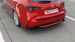 Heck Ansatz Flaps Diffusor passend für Toyota Corolla XII Touring Sports schwarz Hochglanz