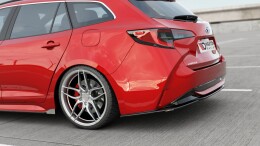 Heck Ansatz Flaps Diffusor passend für Toyota Corolla XII Touring Sports schwarz Hochglanz