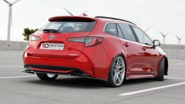 Heck Ansatz Flaps Diffusor passend für Toyota Corolla XII Touring Sports schwarz Hochglanz