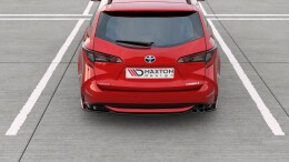 Heck Ansatz Flaps Diffusor passend für Toyota Corolla XII Touring Sports schwarz Hochglanz