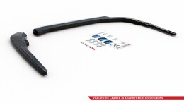 Heck Ansatz Flaps Diffusor passend für Toyota Corolla XII Touring Sports schwarz Hochglanz