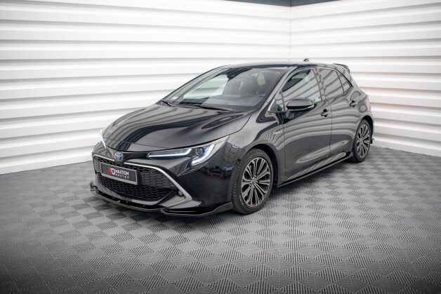 Seitenschweller Ansatz Cup Leisten passend für Toyota Corolla XII Hatchback schwarz Hochglanz
