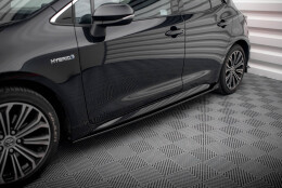 Seitenschweller Ansatz Cup Leisten passend für Toyota Corolla XII Hatchback schwarz Hochglanz