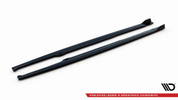 Seitenschweller Ansatz Cup Leisten passend für Toyota Corolla XII Hatchback schwarz Hochglanz
