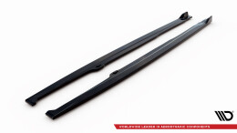 Seitenschweller Ansatz Cup Leisten passend für Toyota Corolla XII Hatchback schwarz Hochglanz