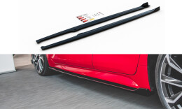 Seitenschweller Ansatz Cup Leisten passend für Toyota Corolla XII Hatchback Carbon Look