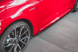 Seitenschweller Ansatz Cup Leisten passend für Toyota Corolla XII Hatchback Carbon Look