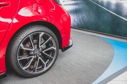 Heck Ansatz Flaps Diffusor für Toyota Corolla XII Hatchback schwarz Hochglanz