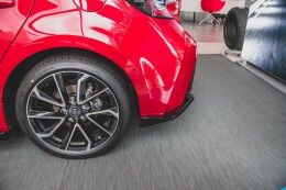 Heck Ansatz Flaps Diffusor für Toyota Corolla XII Hatchback schwarz Hochglanz