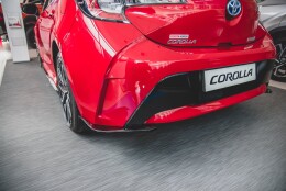 Heck Ansatz Flaps Diffusor passend für Toyota Corolla XII Hatchback schwarz Hochglanz