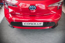 Heck Ansatz Flaps Diffusor passend für Toyota Corolla XII Hatchback schwarz Hochglanz