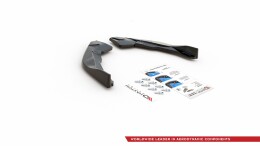 Heck Ansatz Flaps Diffusor passend für Toyota Corolla XII Hatchback schwarz Hochglanz