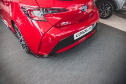 Mittlerer Cup Diffusor Heck Ansatz passend für Toyota Corolla XII Hatchback schwarz Hochglanz