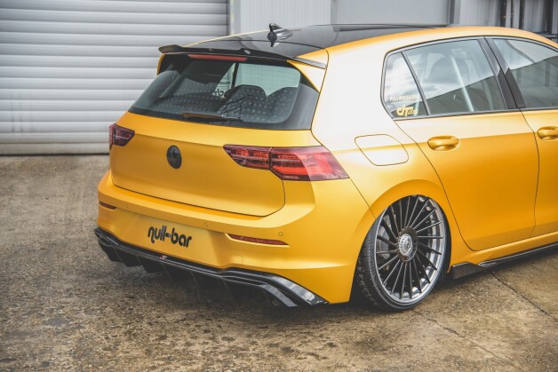 Heck Ansatz Diffusor passend für VW Golf Mk8 schwarz Hochglanz