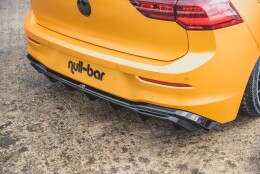 Heck Ansatz Diffusor passend für VW Golf Mk8 schwarz Hochglanz