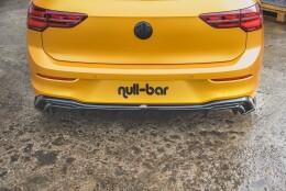Heck Ansatz Flaps Diffusor passend für VW Golf Mk8 schwarz Hochglanz